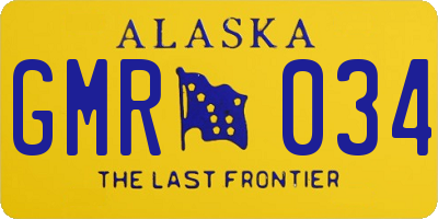 AK license plate GMR034