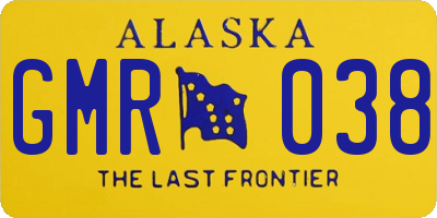 AK license plate GMR038