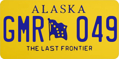 AK license plate GMR049