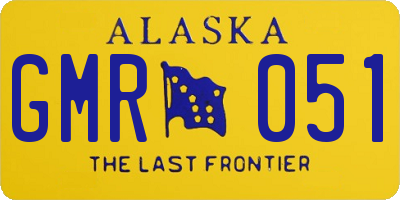 AK license plate GMR051