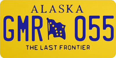 AK license plate GMR055