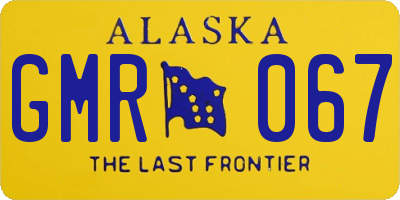 AK license plate GMR067