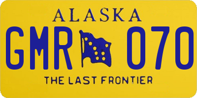 AK license plate GMR070