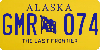 AK license plate GMR074