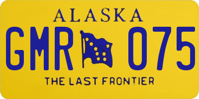 AK license plate GMR075