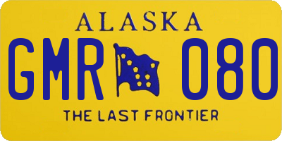AK license plate GMR080
