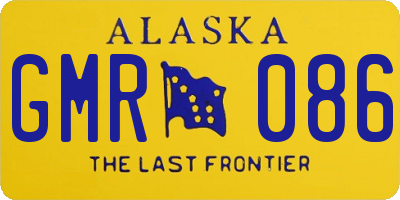 AK license plate GMR086
