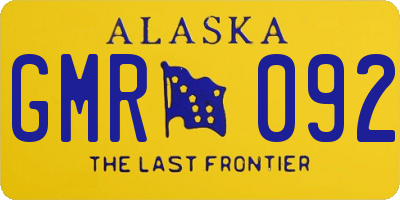 AK license plate GMR092