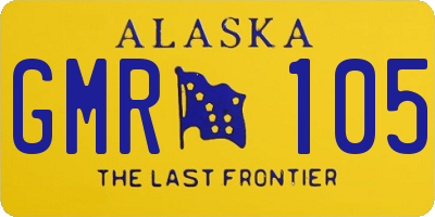 AK license plate GMR105