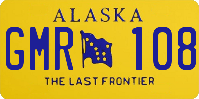 AK license plate GMR108