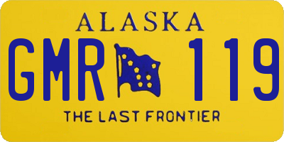 AK license plate GMR119
