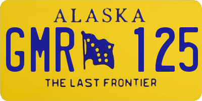 AK license plate GMR125