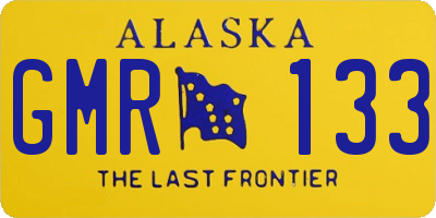 AK license plate GMR133