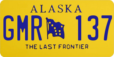 AK license plate GMR137