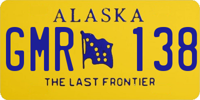 AK license plate GMR138