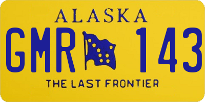 AK license plate GMR143