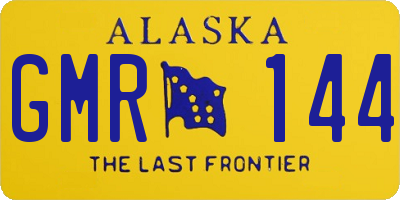 AK license plate GMR144