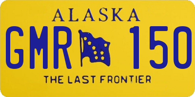 AK license plate GMR150