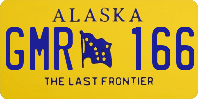 AK license plate GMR166