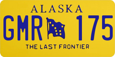 AK license plate GMR175