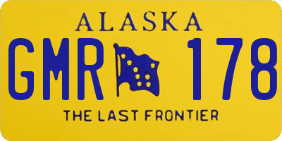 AK license plate GMR178