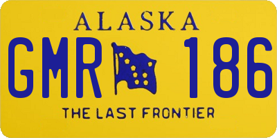 AK license plate GMR186