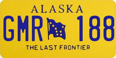 AK license plate GMR188