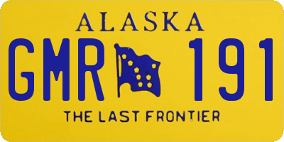 AK license plate GMR191