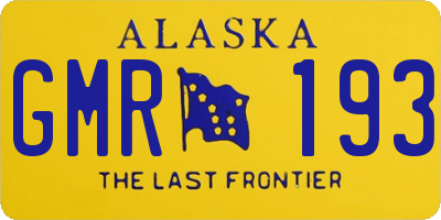 AK license plate GMR193