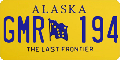 AK license plate GMR194