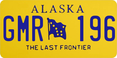 AK license plate GMR196