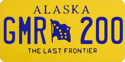 AK license plate GMR200
