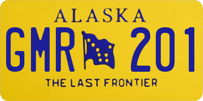 AK license plate GMR201