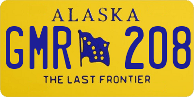 AK license plate GMR208
