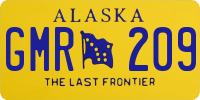 AK license plate GMR209