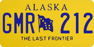 AK license plate GMR212