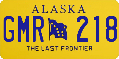 AK license plate GMR218