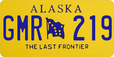 AK license plate GMR219