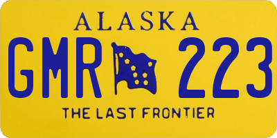 AK license plate GMR223