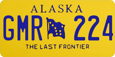 AK license plate GMR224