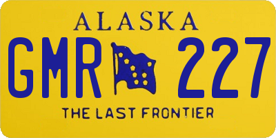 AK license plate GMR227