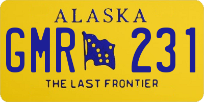 AK license plate GMR231