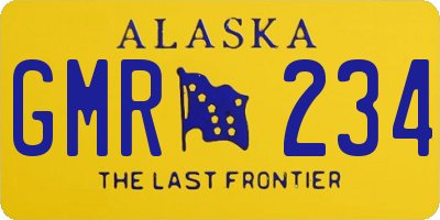 AK license plate GMR234