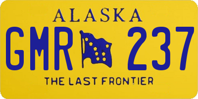 AK license plate GMR237
