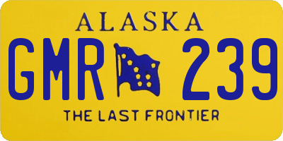 AK license plate GMR239