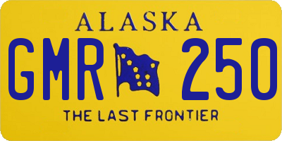 AK license plate GMR250