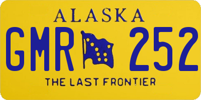 AK license plate GMR252