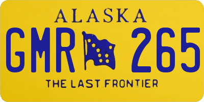 AK license plate GMR265