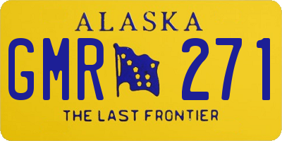 AK license plate GMR271