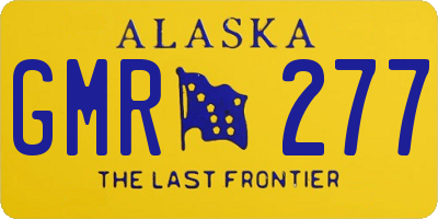AK license plate GMR277